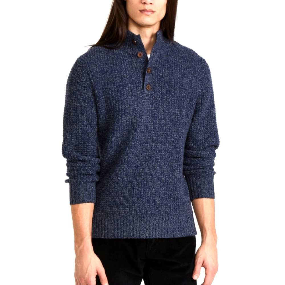 NWOT KING SIZE TALL Blue Henley Sweater Size 2XL TALL